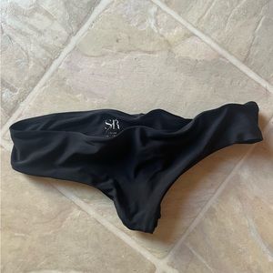 Sahara ray swim black thong bikini bottoms